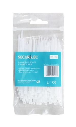 CABLE TIES WHITE 100mm