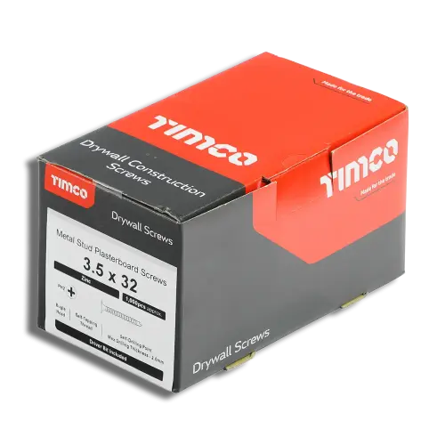 3.5 x 32 PK 1000 TIMCO Self Drilling Drywall Screw BZP