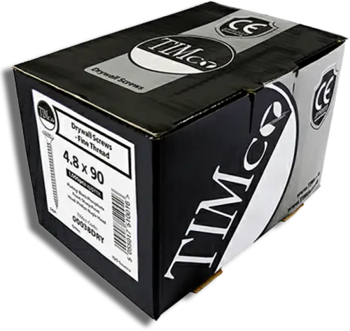 TIMCO Fine Thread Drywall Screw Dark Grey 4.8 x 90 PK 500