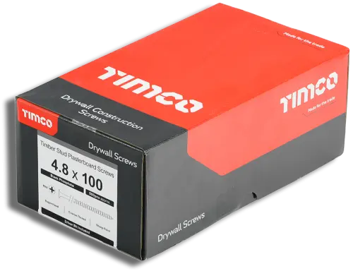 TIMCO Coarse Thread Drywall Screw Dark Grey 4.8 x 100 PK 500