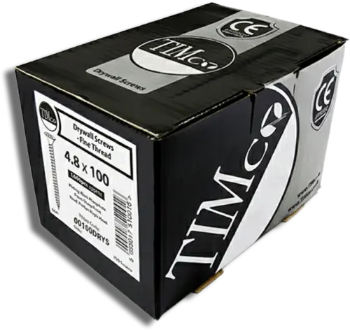 TIMCO Fine Thread Drywall Screw Dark Grey 4.8 x 100 PK 200