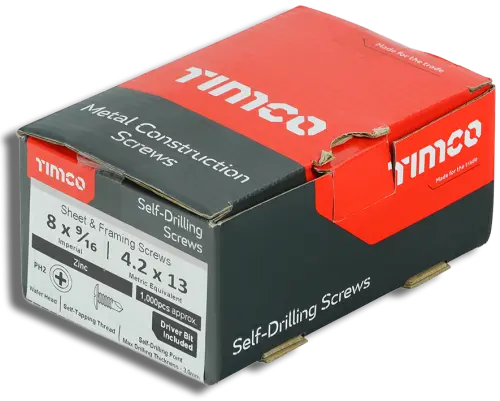 TIMCO S/Drilling Wafer Head Drywall Screw ZP 4.2 x 13mm PK1000