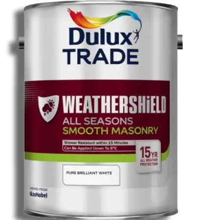 Dulux Trade  Weathershield All Seasons Pliolite Smooth Masonry Paint 5L