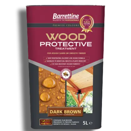Barrettine Wood Protective Treatment Dark Brown 5L