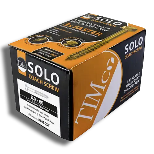 TIMCO Advanced Coach Screws Hex 10.0 x 100mm Yellow PK 50
