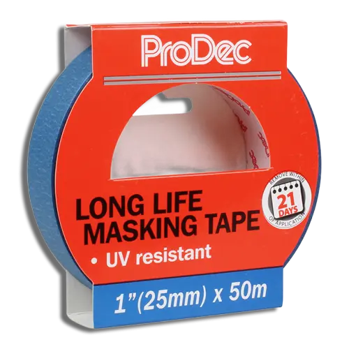 ProDec 1"x50m Long Life Masking Tape