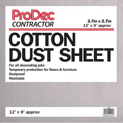 ProDec 3.6x2.7m Cotton Dust Sheet