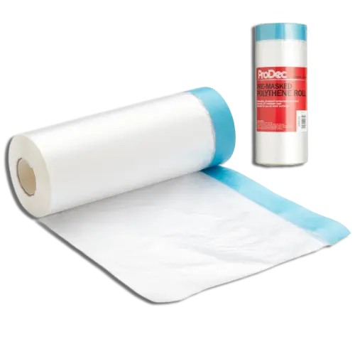 ProDec PreMasked Poly Roll 110cmx25m