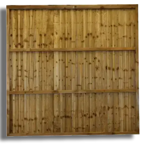 6ft x 3ft Brown Pressure Treated Framed Featheredge Fence Panel (1828 x 915mm)