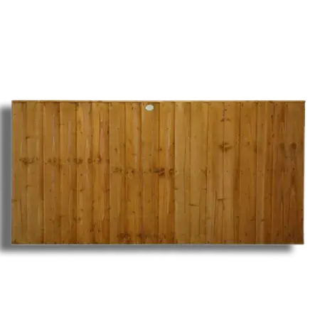 6ft x 4ft Autumn Gold Pressure Treated Framed Featheredge Fence Panel(1828 x 1218mm)