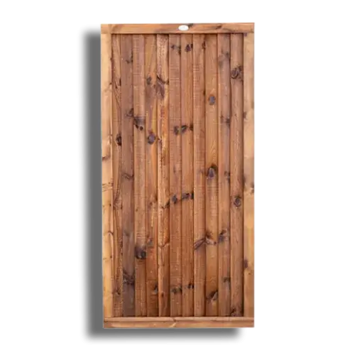 Square Top Featheredge Gate Treated Brown 1750 x 900mm