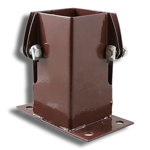 Powa Post 75 x 75mm Bolt Down Shoe(easyGrip) Oxide Red