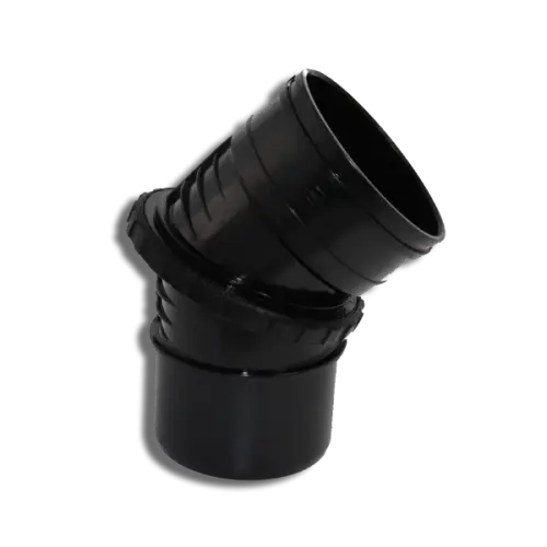 110mm Black Pushfit Soil Adjustable Bend 0 - 45'