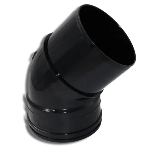 110mm Black Pushfit Soil Single Socket Bend 135'