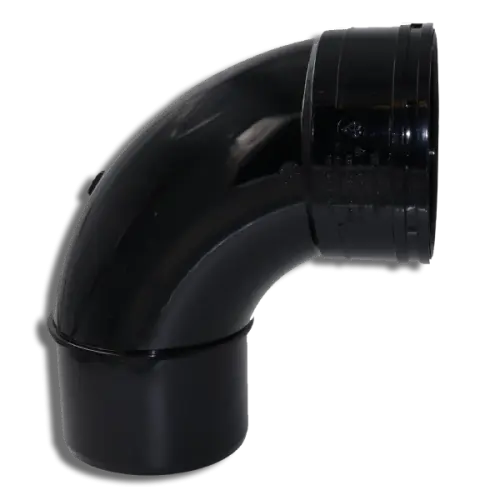 110mm Black Pushfit Soil Single Socket Bend 92.5'