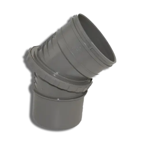 110mm Grey Pushfit Soil Adjustable Bend 0 - 45'