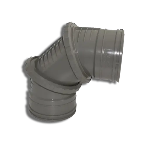 110mm Grey Pushfit Soil Adjustable Bend 0 - 90'
