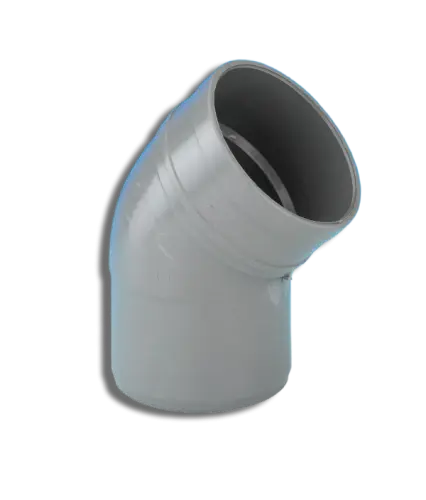 110mm Grey Pushfit Soil Single Socket Bend135'