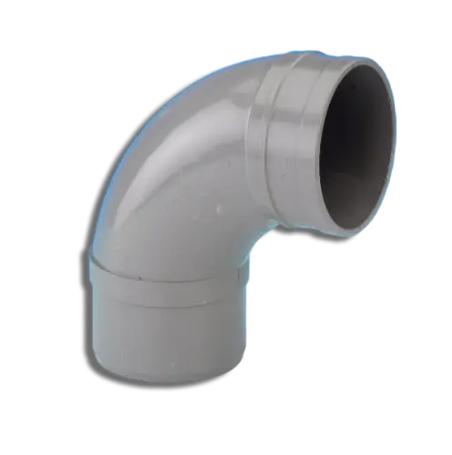 110mm Grey Pushfit Soil Single Socket Bend 92.5'