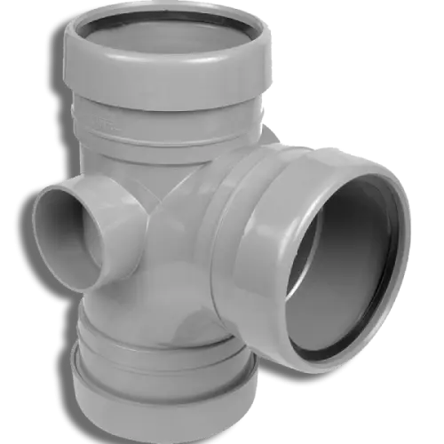 110mm Grey Pushfit Soil Triple Socket Branch 92.5'