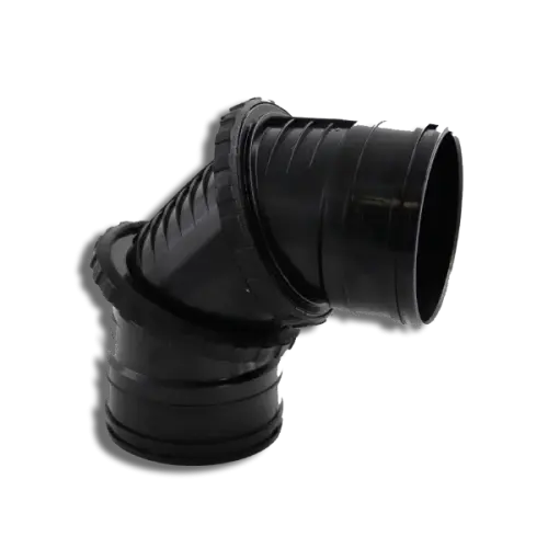 110mm Pushfit Soil Adjustable Bend 0 - 90' Black