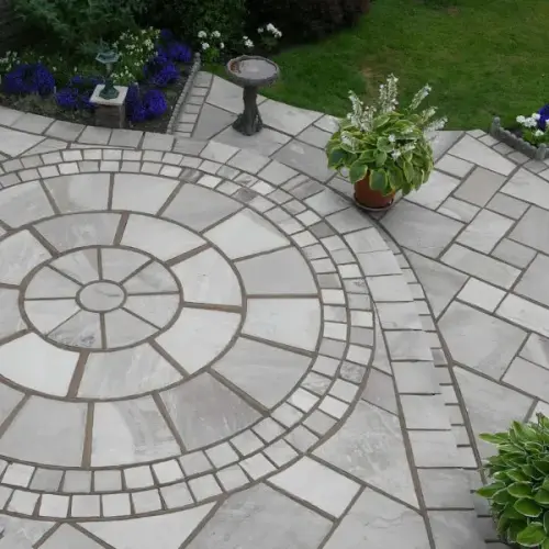 Global Stone Premium Sandstone Circles Castle Grey