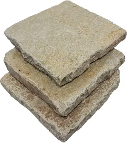 Global Stone Limestone Pathway Setts Honey Blend Tumbled 500/11.25m2/ 150 x 150 x 25-40