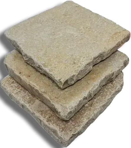 Global Stone Limestone Pathway Setts Honey Blend Tumbled 500/11.25m2/ 150 x 150 x 25-40