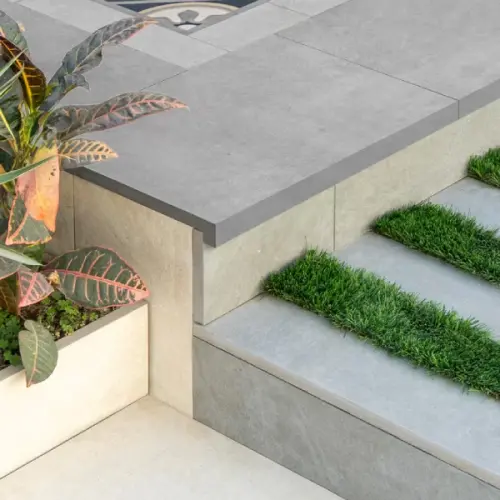 Porcelain Coping/Step  with 40mm Downstand