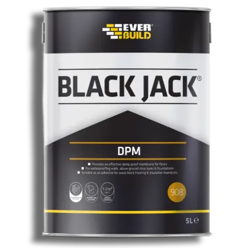 Everbuild 908 Everproof Black DPM Black Jack 5L