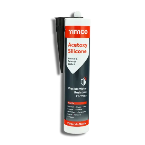 Black TIMCO Acetoxy Silicone 300ml