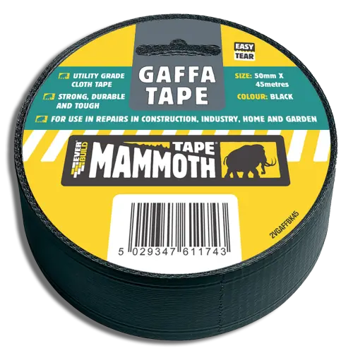 EVERBUILD® MAMMOTH® Gaffa Tape Black 50mm x 45m