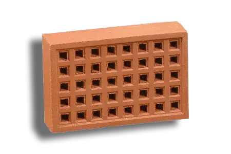 215mm x 140mm Square Hole Clay Airbrick Red