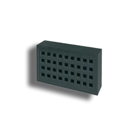 215 x 140mm Square Hole Clay Airbrick Blue/Black