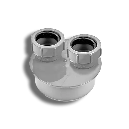 Soil Waste Adaptor Double Grey 40mm