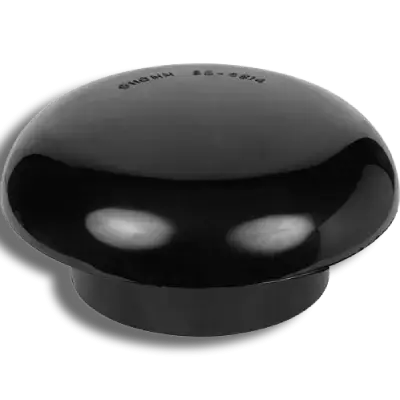 110mm Mushroom Vent Cowl Black