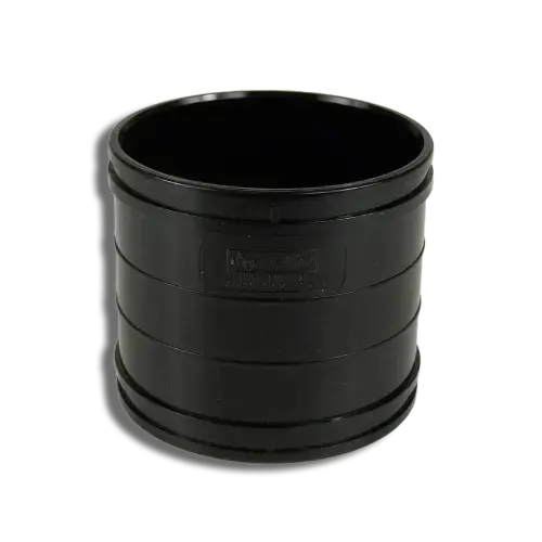 110mm Black Solvent Soil Double Socket Coupler