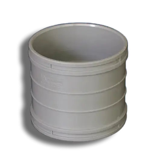 110mm Grey Solvent Soil Double Socket Coupler