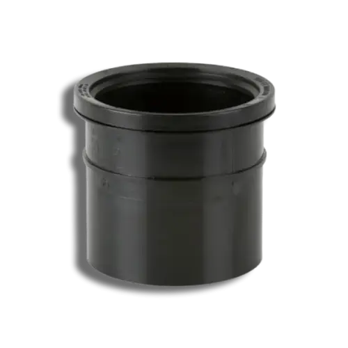 110mm Solvent Soil Single Socket Coupler Black