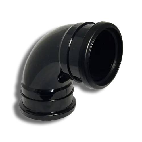 110mm Black Solvent Soil Double Socket Bend 92.5°