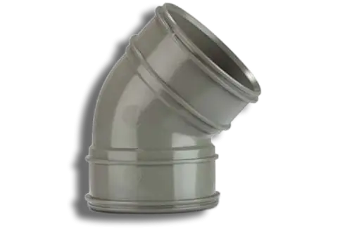 110mm Grey Solvent Soil Double Socket Bend 135°