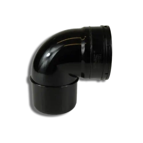 110mm Black Solvent Soil Single Socket Tight Bend 90°