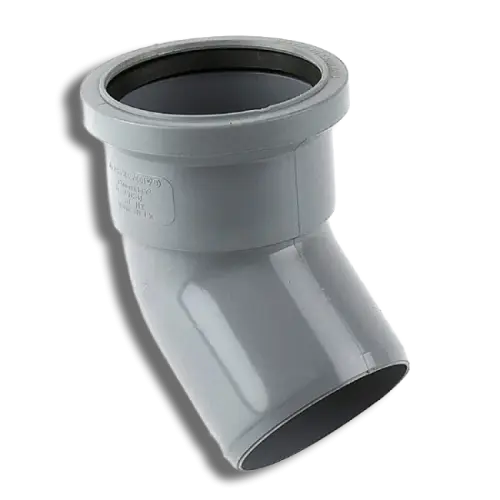 110mm Grey Solvent Soil Single Socket Bend 135°