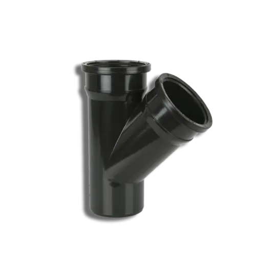 110mm Black Solvent Soil Double Socket Branch 135°