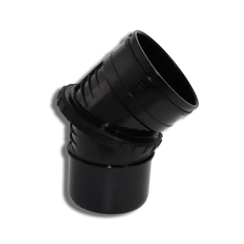 110mm Black Solvent Soil Adjustable Bend 0 - 45°
