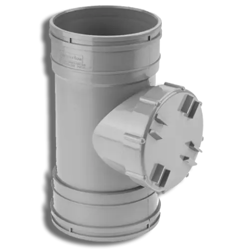 110mm Grey Solvent Soil Double Socket Access Pipe