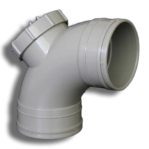 110mm Grey Solvent Soil Double Socket Access Bend 92.5°
