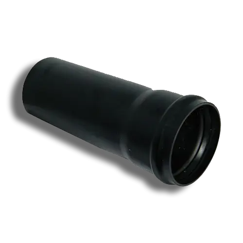 FloPlast Pushfit Soil Pipe Single Socket Black 110mm 3m
