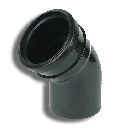 FloPlast Pushfit Soil Bend Socket/Spigot Black 135' 110mm
