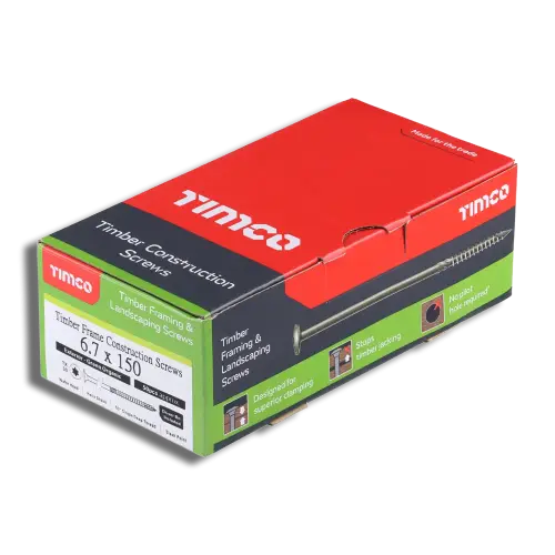 6.7mm x 150mm PK50 TIMCO Timber Frame Screw HEX Green